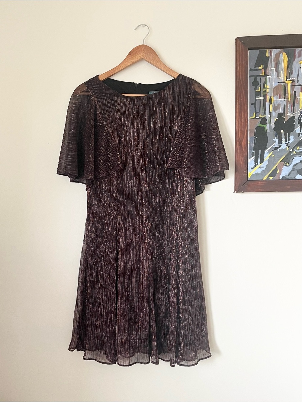 Gabby Skye Shimmer Midi Dress- Size 6